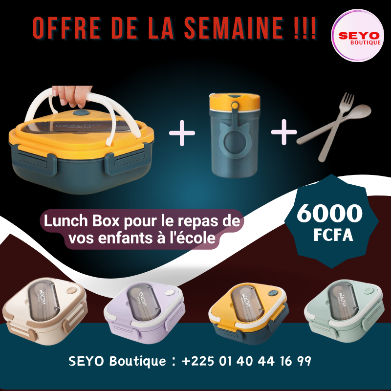 Lunch Box Enfant avec Gourde et Couverts