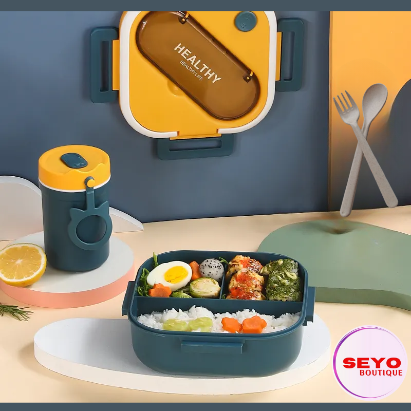 Lunch Box Enfant avec Gourde et Couverts