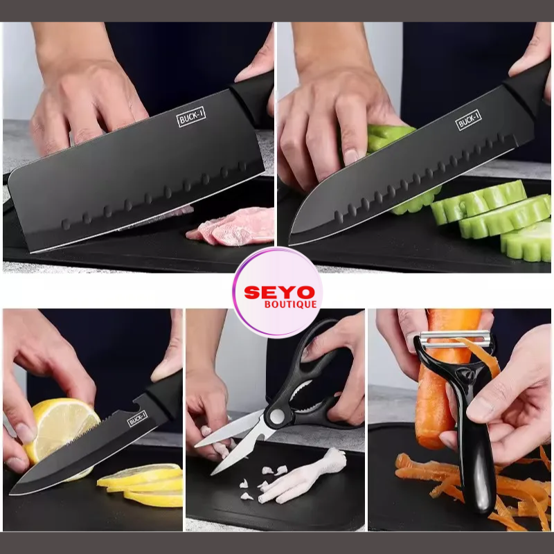 Ensemble De Couteaux De Cuisine Professionnel – 7 Pièces Complet Avec Support