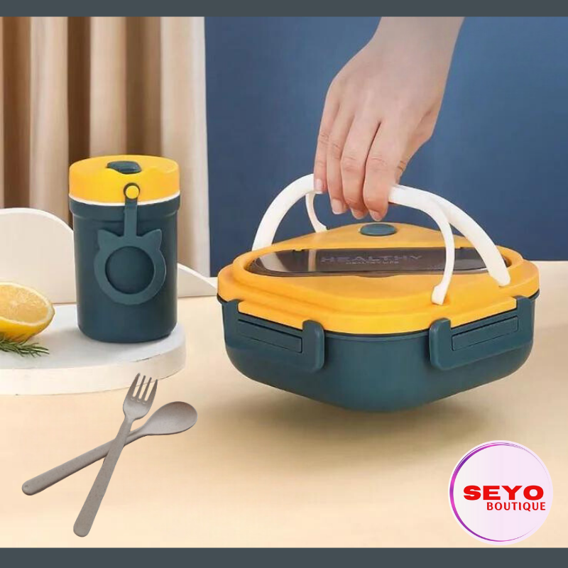 Lunch Box Enfant avec Gourde et Couverts